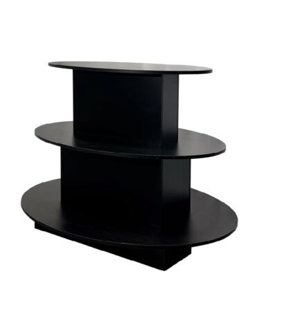 3 TIER BLACK OVAL