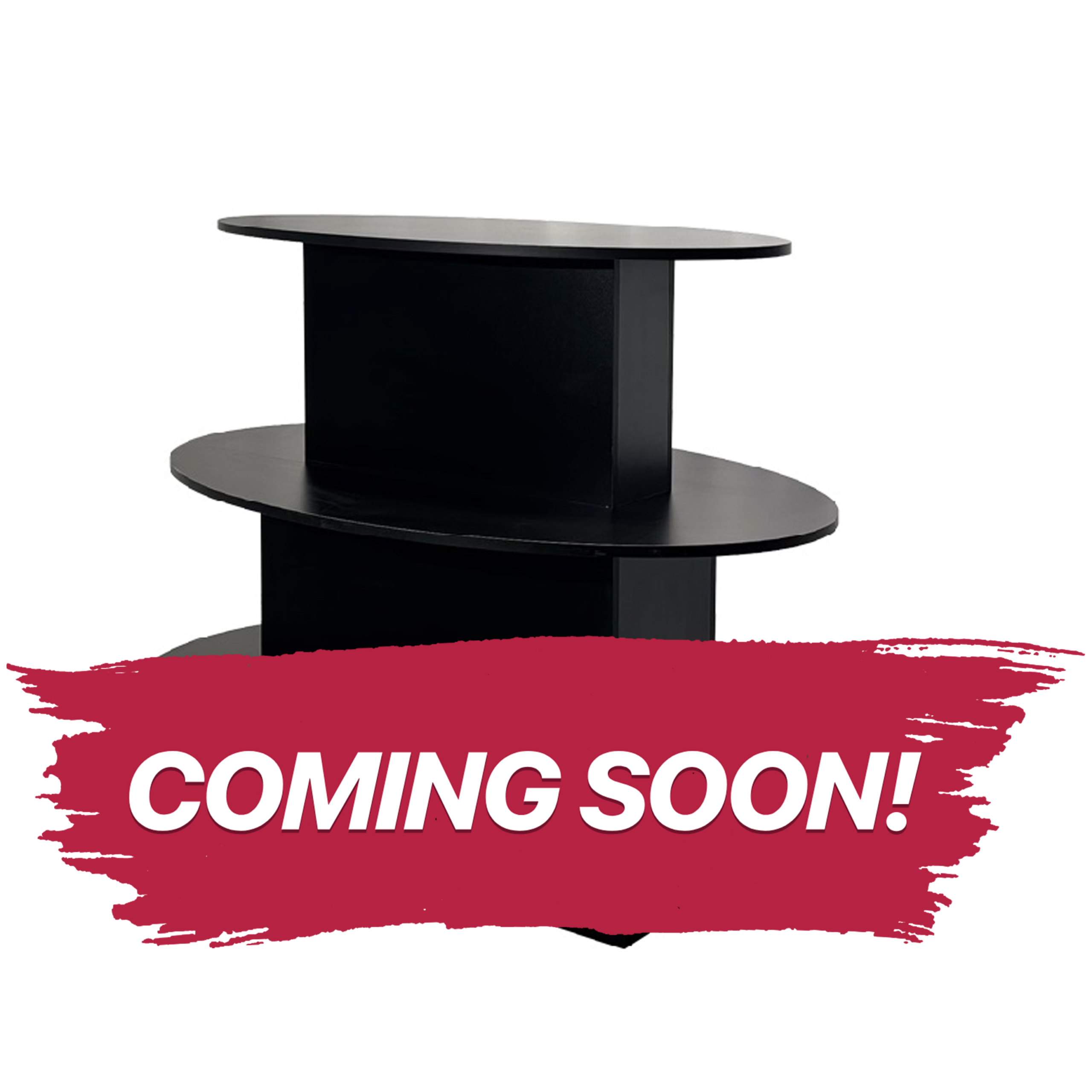 3 TIER BLACK OVAL