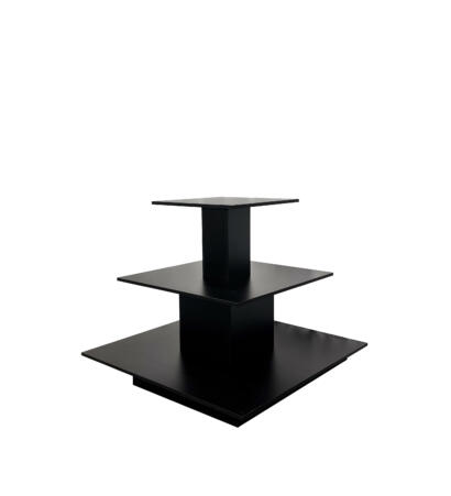 3 TIER BLACK SQUARE