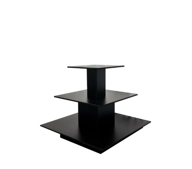 3 TIER BLACK SQUARE