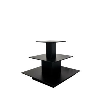 3 TIER BLACK SQUARE