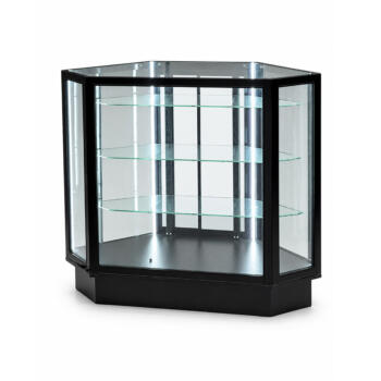4ft Corner Extra-Vision Glass Display Showcase