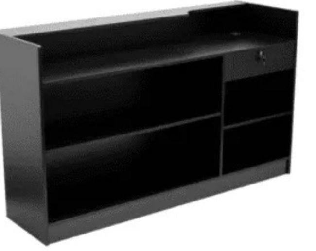 6ft Checkout Counter Black