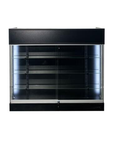 CHECKOUT FRONT GLASS BLACK 4FT