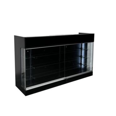 CHECKOUT FRONT GLASS BLACK 6FT