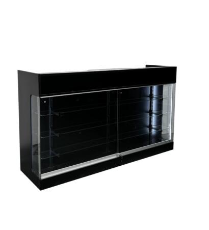 CHECKOUT FRONT GLASS BLACK 6FT