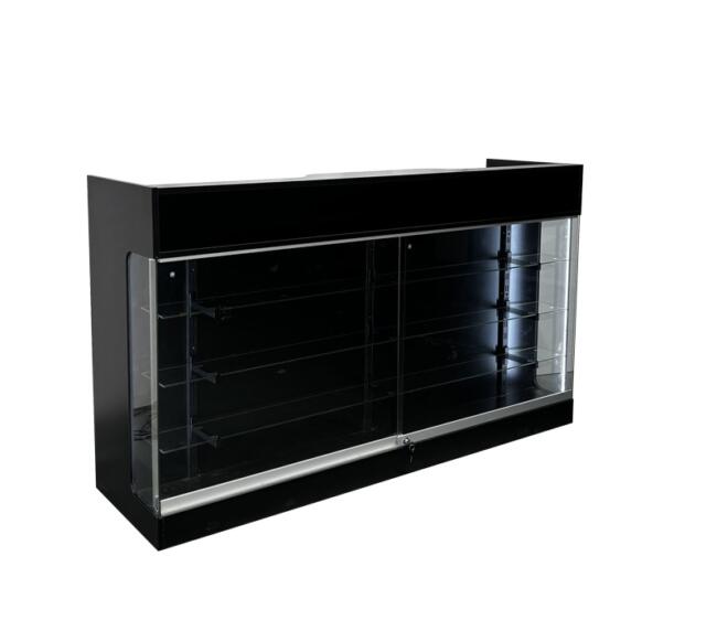 CHECKOUT FRONT GLASS BLACK 6FT