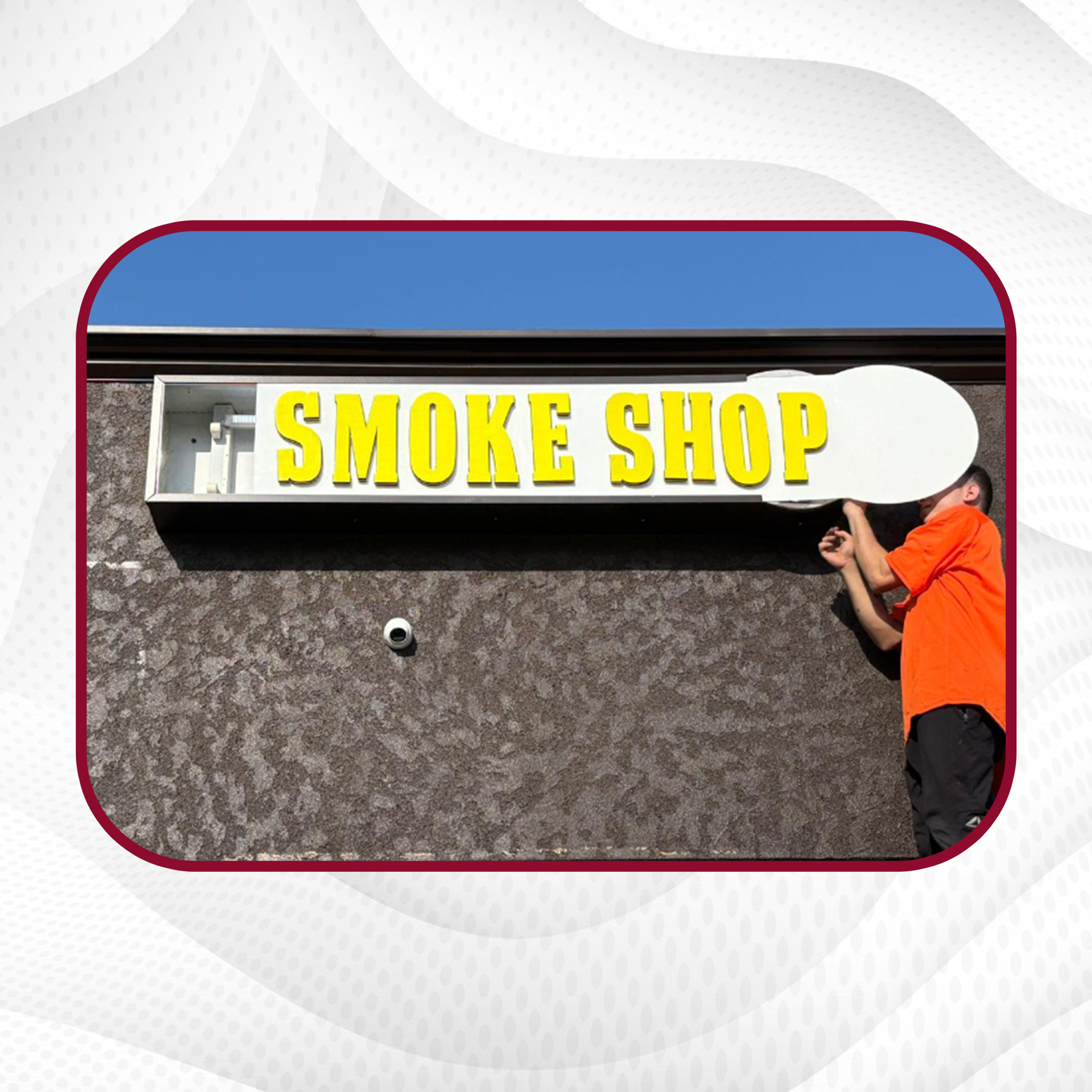 Led box logo sign